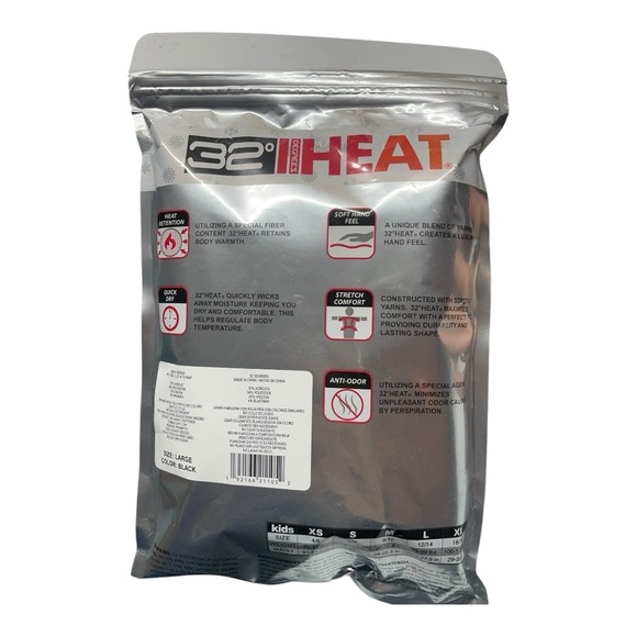 32 Degrees HEAT Kids Long sleeve crew neck + Legging set Base Set Black Large. - Picture 5 of 9